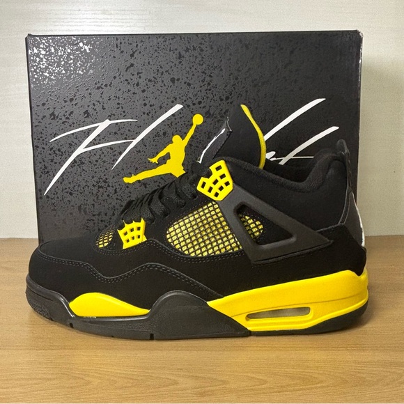 Air Jordan 4 "Yellow Thunder" -Men's Sneakers Shoes - Picture 5 of 8